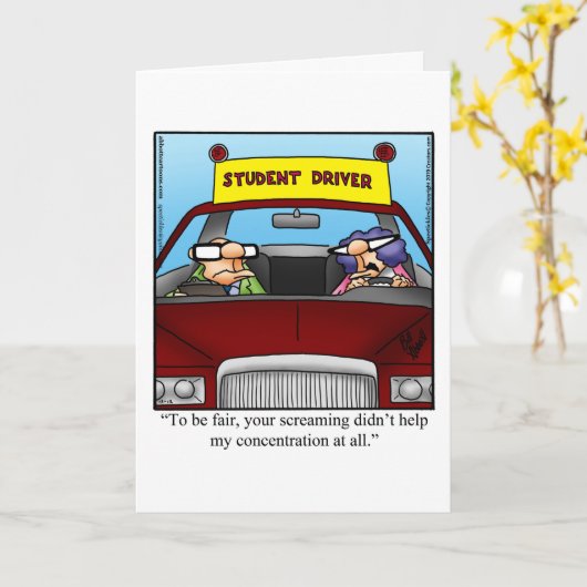 Funny Enmoegement Humor Wenskaart Kaart (Gele Bloem)