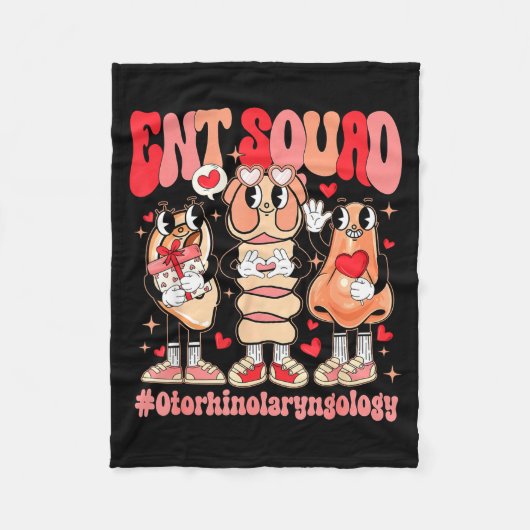 Funny Ent Squad Otolaryngologist Ent Valentines Da Fleece Deken (Voorkant)