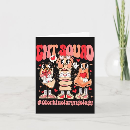Funny Ent Squad Otolaryngologist Ent Valentines Da Kaart (Voorkant)