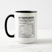 Funny Entrepreneur Nutrition Facts Gift For Boss Mok (Links)