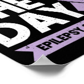 Funny Epilepsy Awareness Seize The Day Ribbon  Poster (Hoek)