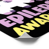 Funny Epilepsy Awareness Unicorn Ribbon Poster (Hoek)