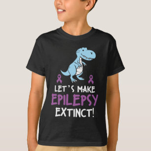 Funny Epilepsy Dinosaur Warrior Awareness Kind T-shirt