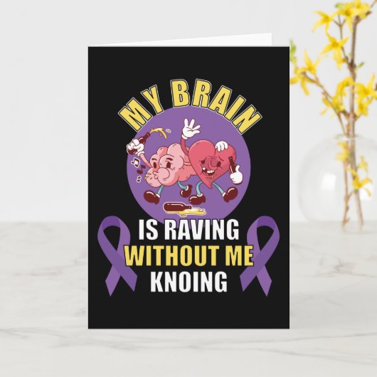 Funny Epilepsy Gezegde Kaart (Gele Bloem)