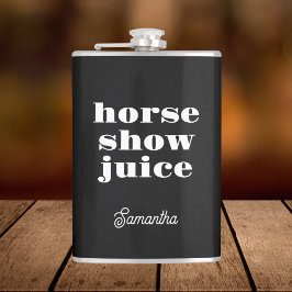 Funny Equestrian Black Horse Show Juice Heupfles
