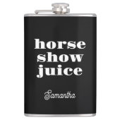 Funny Equestrian Black Horse Show Juice Heupfles (Voorkant)