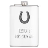 Funny Equestrian  Hoefijzer Horse Show Heupfles (Voorkant)