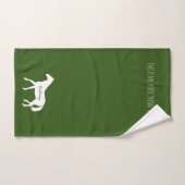 Funny Equestrian Hunter Green Name Show Handdoek (Handdoek)