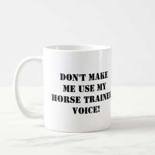 Funny equestrian-paardentrainer past naam aan koffiemok