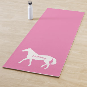 Funny Equestrian Workout Fitness Pink Name Horse Yogamat