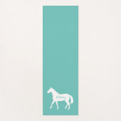 Funny Equestrian Workout Fitness Turquoise Horse Yogamat (Voorkant)