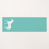 Funny Equestrian Workout Fitness Turquoise Horse Yogamat (Voorkant (horizontaal))