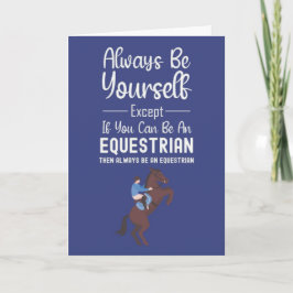 Funny Equine Cards Equestrian Animal Horse Cute Kaart