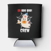 Funny ER Boo Boo Crew Nurse Halloween Cute Ghost Blikjeskoeler (Voorkant)