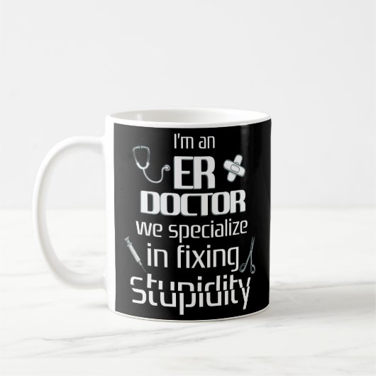 Funny ER Emergency Room Doctor Coffee Mok Gift (Links)