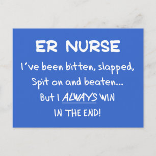 Funny ER Nurse Gifts Briefkaart