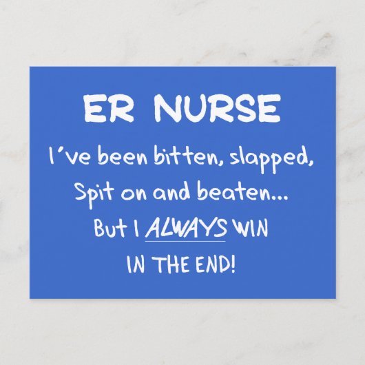 Funny ER Nurse Gifts Briefkaart (Voorkant)