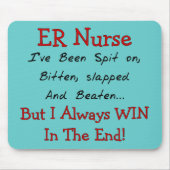 Funny ER Nurse T-Shirts en Gifts Muismat (Voorkant)