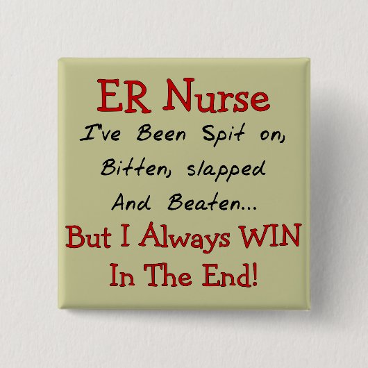 Funny ER Nurse T-Shirts en Gifts Vierkante Button 5,1 Cm (Voorkant)