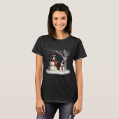 Funny Er Spaniel Dog In The Snow Tree Christmas Wi T-shirt (Voorkant volledig)