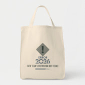 Funny Error 2026 Motivation Not Found Grocery Tote Tote Bag (Voorkant)