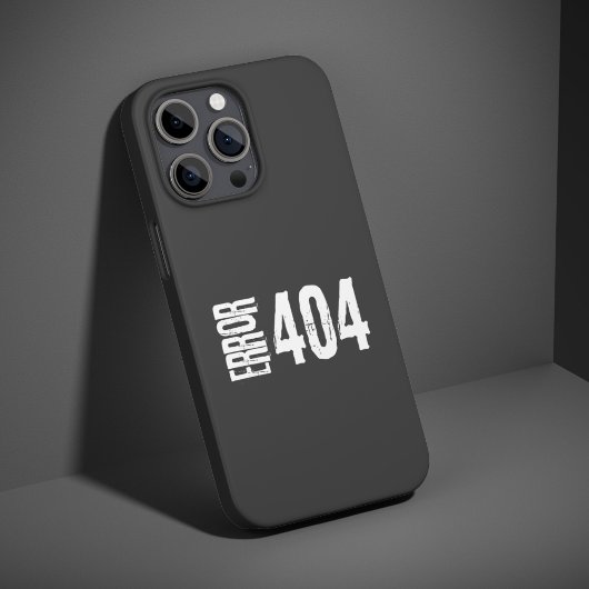 Funny Error 404 Page Not Found Geek Humor Design iPhone Hoesje
