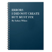 Funny Error Fixing Personalized Work Notitieboek (Voorkant)