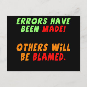 Funny Errors Made T-shirts Gifts Briefkaart