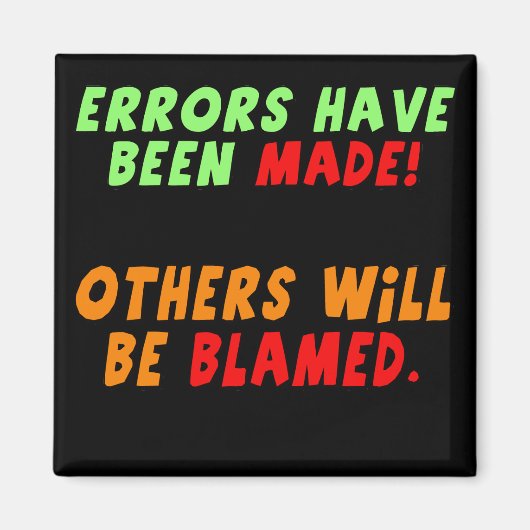 Funny Errors Made T-shirts Gifts Magneet (Voorkant)