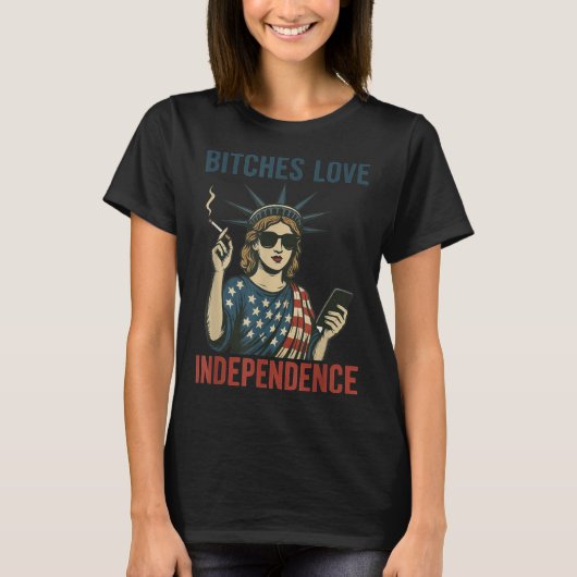 Funny ES Love Independence 4 juli Shirt Vrouwen (Voorkant)