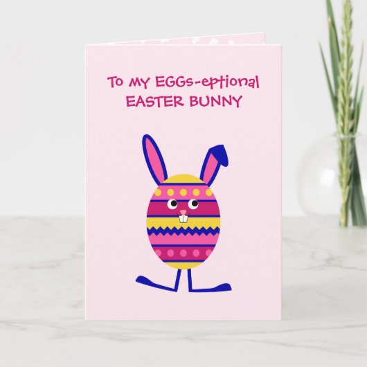 Funny Ester Eibunny, aangepaste tekst Feestdagen Kaart (Voorkant)