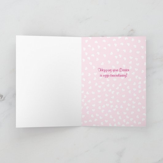 Funny Ester Eibunny, aangepaste tekst Feestdagen Kaart (Binnen)