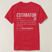Funny Estimator Definition of Funny Quote Job Tite T-shirt (Design voorkant)