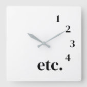 Funny etc. vierkante klok (Voorkant)