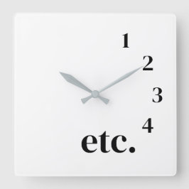 Funny etc. vierkante klok