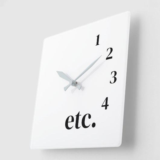 Funny etc. vierkante klok (Hoek)