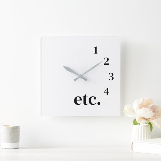 Funny etc. vierkante klok (Huis)