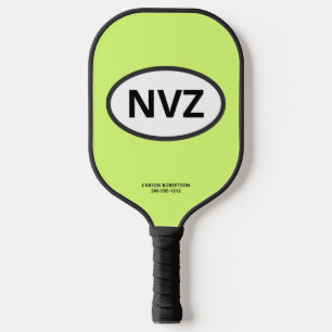 Funny Euro Abbreture Oval NVZ Custom Pickleball Paddle