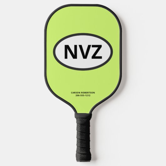 Funny Euro Abbreture Oval NVZ Custom Pickleball Paddle (Voorkant)