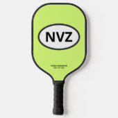 Funny Euro Abbreture Oval NVZ Custom Pickleball Paddle (Achterkant)