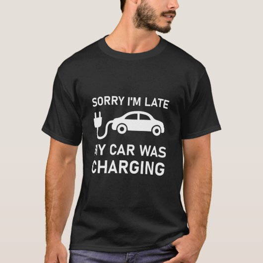 Funny EV Auto Electric Vehicle T-shirt (Voorkant)