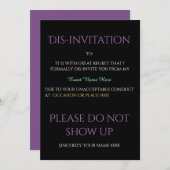 Funny Event Dis-uitnodiging Kaart (Voorkant / Achterkant)