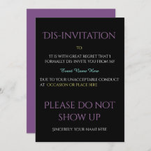 Funny Event Dis-uitnodiging