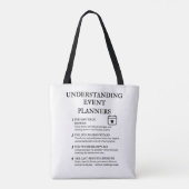 Funny Events Coordinator Humor Tote Bag (Achterkant)
