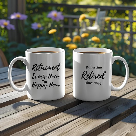 Funny Every Hour Happy Hour Retirement Gift Koffiemok
