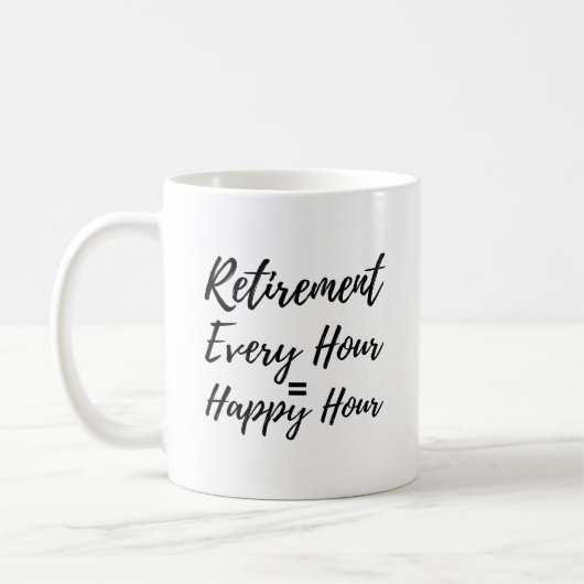 Funny Every Hour Happy Hour Retirement Gift Koffiemok (Links)