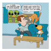 Funny Evil Cat Poster (Voorkant)