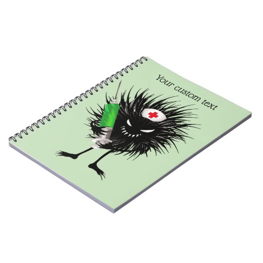 Funny Evil Character Nurse Syringe Gothic Notitieboek (Linkerzijde)