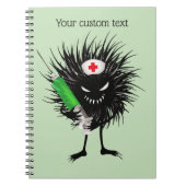 Funny Evil Character Nurse Syringe Gothic Notitieboek (Voorkant)