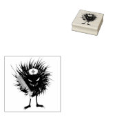 Funny Evil Character Nurse Syringe Gothic Rubberstempel (Gestempeld)